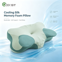 Oreiller de soutien cervical ergonomique personnalisé en forme de papillon, rembourré de mousse à mémoire de forme, hypoallergénique, respirant, certifié Oeko-Tex