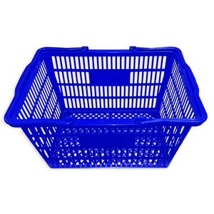Portable Supermarket Shopping <b>Basket</b> Metal Handle Commercial <b>Plastic</b> Grocery Easy-Carry <b>Basket</b> for Daily Shopping Needs Made PP - Product Image 2