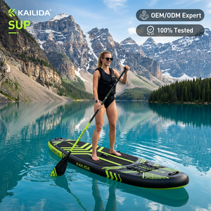 <span class=keywords><strong>Planche</strong></span> à pagaie gonflable de 9 pieds avec anneau de remorquage pour le <span class=keywords><strong>wakeboard</strong></span> derrière un <span class=keywords><strong>bateau</strong></span> ou un jet ski - Product Image 6