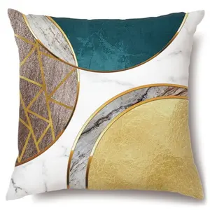 New Style Digital Printing Geometric Abstract Throw Pillow Covers Luxury Painted Abstract Cushion Cover