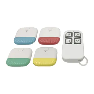Mini chaveiro original, mini localizador anti-perda, alarme 90db, 4 botões, controle remoto, com 4 receptores