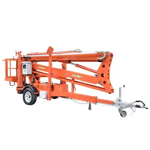 6m 8m 12m 14m 16m Cherry picker trailer truck mounted boom lift car crane with basket