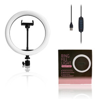 Vente Chaude Gros Vente Chaude Lumières Anneau Selfie 10 Pouces avec Trépied Support Bâton Selfie Vidéo Lampe Anneau LED Fonctionnement Anneau Lumineux