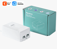 Interruptor de Luz WiFi RF 433Hz, Receptor Tuya Smart Life, Control por Voz con App, Alexa, Google Home, Temporizador, Relé para Iluminación