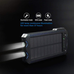 <span class=keywords><strong>Chargeur</strong></span> <span class=keywords><strong>solaire</strong></span> 2 Ports 20000mah, batterie externe avec 2 Led et allume-cigare pour Iphone <span class=keywords><strong>Samsung</strong></span> - Product Image 5