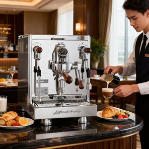 เครื่องชงกาแฟเอสเพรสโซ่ SY-107 ระดับมืออาชีพ สำหรับร้านค้า 2 หัวชง 19 บาร์ หม้อต้มคู่ ระบบ PID หัวชงขนาด 58 มม. พร้อมหัวตีฟองนม สำหรับร้านกาแฟ - Product Image 5