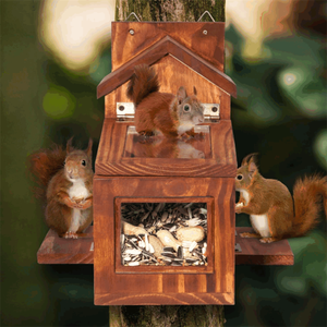 Mangeoire Chipmunk en bois de haute qualité à l'extérieur de la boîte durable mangeoire d'écureuil en bois pour le maïs - Product Image 5