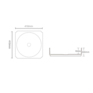 Hotel de lujo, apartamento, baño, <span class=keywords><strong>lavabo</strong></span> <span class=keywords><strong>cuadrado</strong></span> moderno, fregadero de <span class=keywords><strong>encimera</strong></span> ecológico de acero inoxidable, garantía de 3 años - Product Image 6