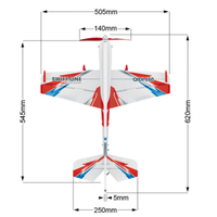 Avion RC QIDI550 à succès, 4 canaux, en EPP, jouet télécommandé, planeur à une touche, avion RC