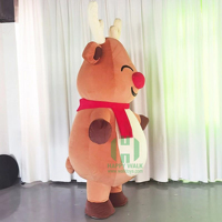 Costume de mascotte de renne de Noël gonflable CE le plus vendu, costume de personnage animal de cosplay de dessin animé pour adulte