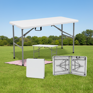 Table pliante 6 pieds 180 cm en plastique de haute qualité, mobilier d'extérieur - Product Image 4