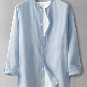 Camicia di <span class=keywords><strong>lino</strong></span> Casual per gli uomini taglie forti XL vestito stile con bottone per abbigliamento Casual per gli uomini - Product Image 1