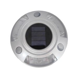 IP68 cubiertas muelles iluminación Exterior Metal Shell <span class=keywords><strong>Solar</strong></span> Road Stud <span class=keywords><strong>Light</strong></span> 3 colores Led advertencia barco marino luces de navegación - Product Image 3