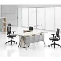 Bureau Meuble design Blanc Moderne Exécutif Bureau Gestionnaire Table En Forme De L