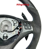 Volant Personnalisé en Fibre de Carbone avec Palettes de Changement de Vitesse pour BMW E92 E90 E87 E91 E93 M3