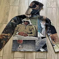 Pull à capuche en jacquard tissé pour homme, vente chaude, automne, streetwear, pull à capuche, vente en gros ODM