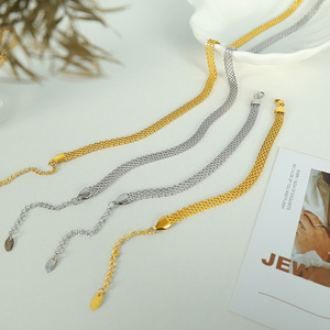 Bracelet collier large creux minimaliste européen et américain Ins Trend Mesh Clavicule Chain Set - Product Image 2