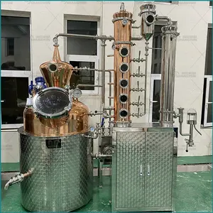 Vacuum reaction whiskey processing equipment copper sanitary pot still equipment