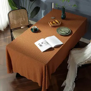Dantel masa örtüsü Ins tarzı dikdörtgen masa örtüsü düğün düz renk masa koşucu masa örtüsü
