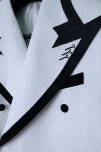<span class=keywords><strong>Costume</strong></span> de Mariage <span class=keywords><strong>Homme</strong></span> <span class=keywords><strong>Blanc</strong></span> <span class=keywords><strong>et</strong></span> <span class=keywords><strong>Rouge</strong></span> Patchwork Respirant, Revers Pointus, Double Boutonnage, Fermeture Éclair, Coupe Ajustée, Taille XL - Product Image 3