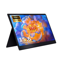 15,6 Zoll FHD IPS Tragbarer Monitor 1080P USB-C HDMI Plug-and-Play Externer Zweitbildschirm mit Eingebauten Lautsprechern für Gaming und Büro