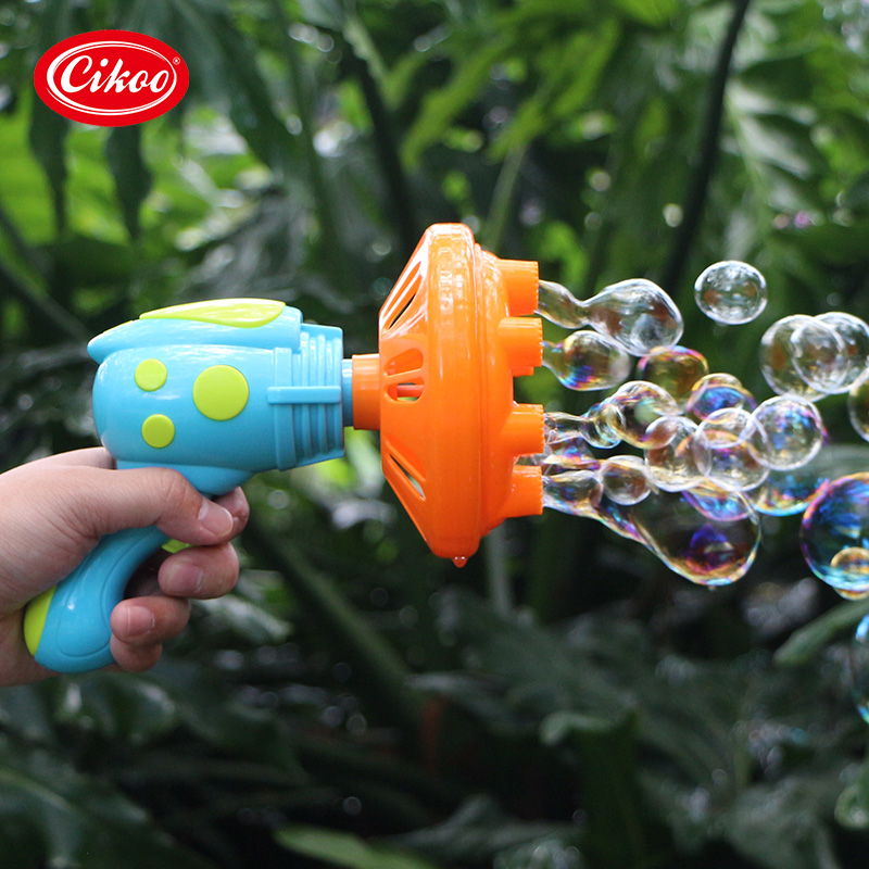 Пузырьковый бластер, пистолет для пузырьков на батарейках, игрушки с решениями для бутылок для детей, для летних игр, вечеринок