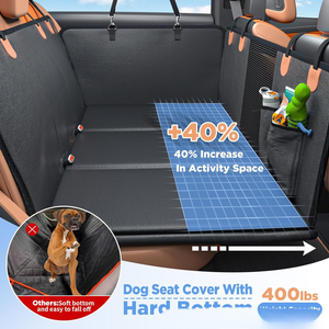 Funda impermeable tipo hamaca para asiento de coche para mascotas, con bolsillo de almacenamiento, para viajes de perros, seguridad en el asiento trasero. - Product Image 2