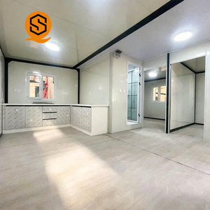 Gorden depan kaca 20 kaki, Tirai dinding Adu luar ruangan Prefab rumah kontainer dapat diperluas untuk rumah di Amerika Serikat dan Australia - Product Image 3