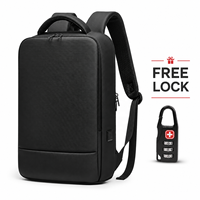 Sac à dos pour ordinateur portable étudiant avec port de charge USB, serrure antivol, crochet à clé, design multi-poches, adapté aux ordinateurs portables de 15,6 pouces