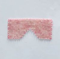 Masque pour les yeux en pierre de jade de quartz rose pour réduire les cernes