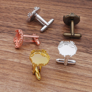 Qiyifeng Diy 6 colores Infitted 15mm Corona Gemelos franceses (05923) Componentes de hallazgos de joyería - Product Image 5