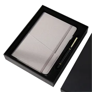 Business Gift Set Waterproof Stone Paper Notebook PU Leather Cover Agenda Traveler Journal Note Book