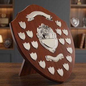 Trofeo de Latón Pulido con Diseño de Escudo, Impresión Digital, Estilo Náutico, para Decoración del Hogar - Product Image 2