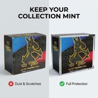 Boîte de présentation en acrylique dédiée pour Instock TCG Elite Trainer Box (ETB) avec couvercle magnétique protégé contre les UV