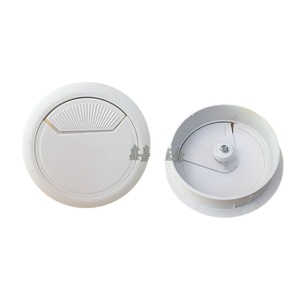 Cache-câble rond blanc 60 mm, détachable, en plastique, pour gestion des câbles de bureau, usage intérieur - Product Image 1