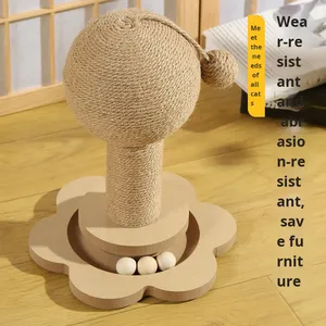 Grattoir à chat en boule de bois durable résistant à l'usure jouet pour chat sans perte auto-divertissement soulagement de l'ennui arbre à chat et grattoir - Product Image 1