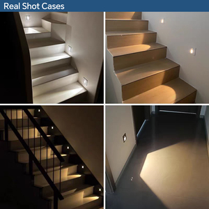 Lumière d'escalier moderne à détecteur de mouvement 3W, étanche <span class=keywords><strong>IP65</strong></span>, projecteur LED encastré, large plage de tension AC85-265V, lampe d'escalier étanche - Product Image 5