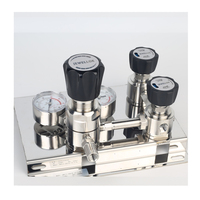 Régulateur en acier inoxydable haute pureté et haute pression avec manomètre pour gaz GPL, propane, argon, hélium