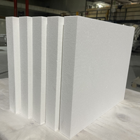 12mm 14mm 2*2ft Papan Serat Mineral Pelapis Tungku Industri Selimut Serat Keramik Kelas COM Densitas 128 Kg/m