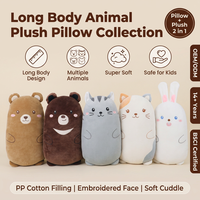 Coussin en peluche personnalisé en forme d'animal, oreiller en peluche mignon ours renard lapin, poupée douce, cadeau pour enfants, décoration intérieure
