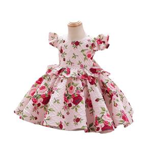Flores niñas vestido verano sin mangas moda elegante pequeña princesa vestido baile cumpleaños fiesta disfraz 2-10 años <span class=keywords><strong>ropa</strong></span> para niños - Product Image 6