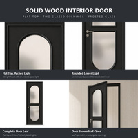 Porte en bois laqué de luxe noire avec panneau en verre dépoli pour salle de bain et zone de change de maillots de bain d'hôtel