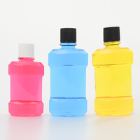 Bouteille de rince-bouche en plastique PET transparent personnalisée 180ml 250ml 500ml Bouteille de shampooing d'emballage cosmétique avec bouchon à vis