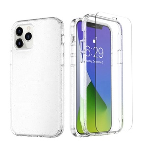 Offre Spéciale Pour <span class=keywords><strong>Iphone</strong></span> 12 cas Paillettes 360 pleine Corps Double Couche Housse De Protection Avec Écran en verre Pour <span class=keywords><strong>Iphone</strong></span> 12 Pro Max - Product Image 2