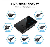 Commutateur d'éclairage intelligent WiFi 4 gangs Prise murale universelle standard pour panneaux de verre électriques Télécommande pour appareils domestiques intelligents