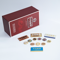 Autocollant en aluminium imprimé CMYK personnalisé, logo original, artisanat d'usine, étiquette, adhésif puissant, petit emballage en boîte, découpe, estampage à chaud doré