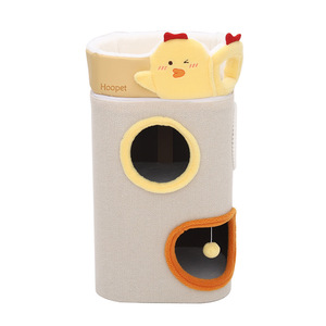 Hoopet Cat Scratching Bucket With Cartoon Design Round Shape Winter Warmth Home Use Washable - Product Image 5