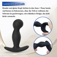 3 Ensembles de Plugs Anaux en Silicone Noir, Souples et Flexibles, pour Plaisir Anal Homme Femme, avec Grosses Perles, pour Fesses et Anus