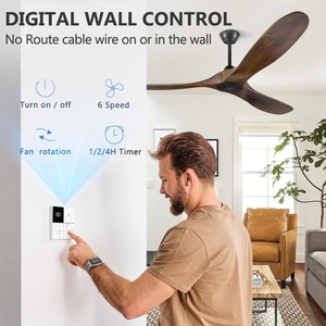 Long Life Living Room 6 Wind Speed Adjustable Three Blades ABS DC Motor LED <b>Smart</b> <b>Remote</b> APP <b>Control</b> 52 Inch Ceiling Fan - Product Image 4