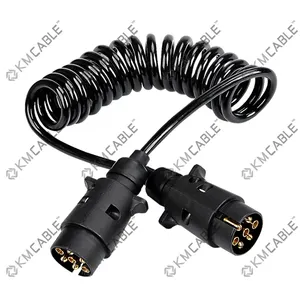 Cable de extensión de luz de 7 pines para remolque, conector eléctrico de 7 núcleos para remolque, caravana y camión, 12v